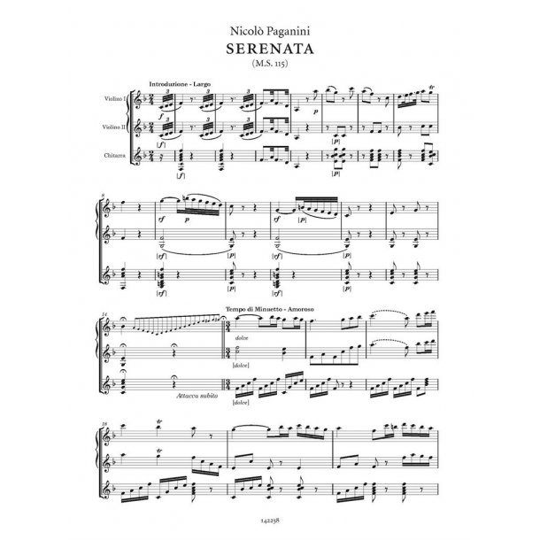 Due Terzetti per due violini e chitarra : Edizione critica di Italo Vescovo